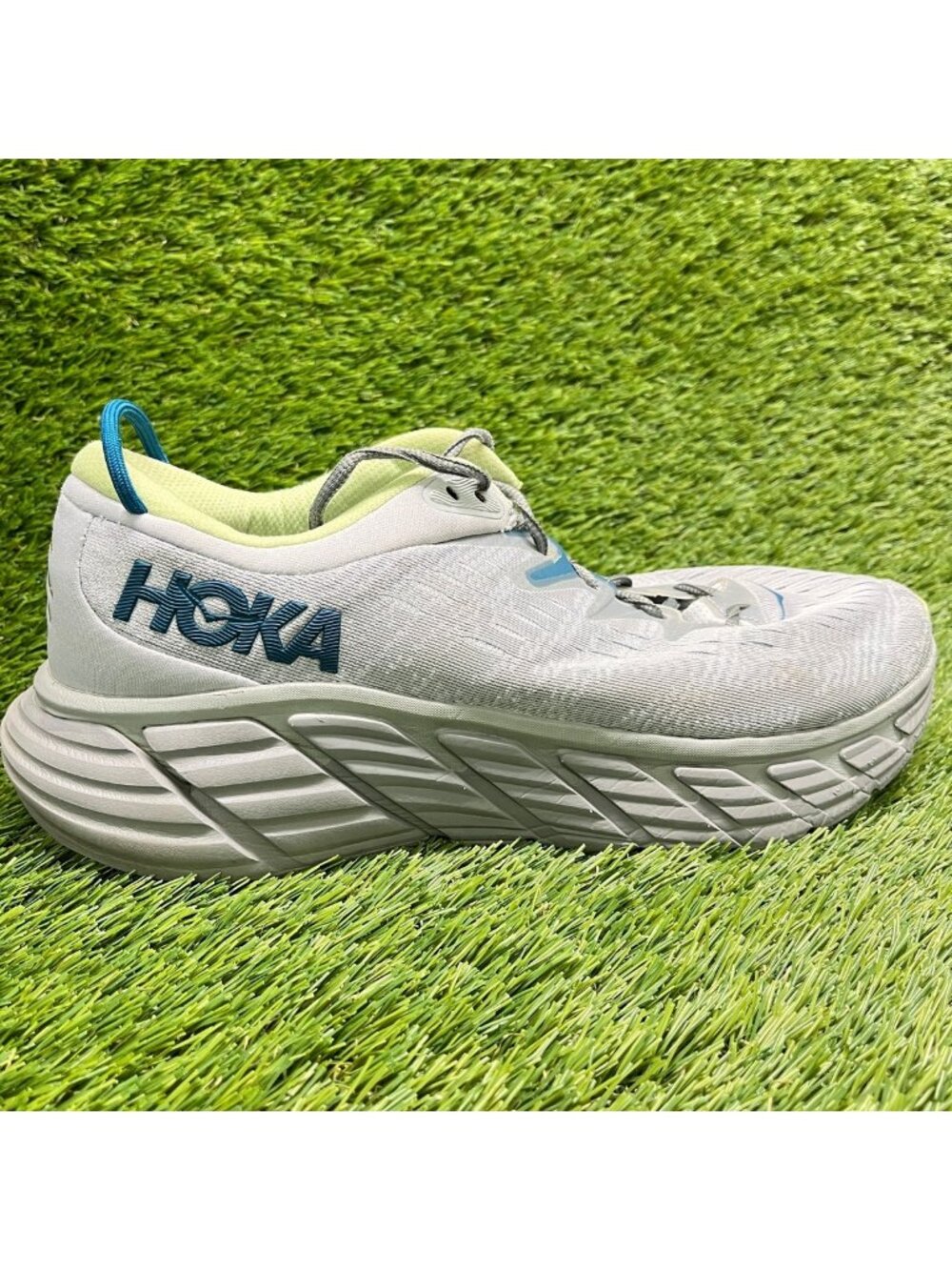 Hoka One One Gaviota 4 Mens Size 10D Gray Blue Athletic Running Shoes Sneakers